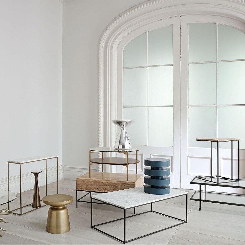 MidCentury Art Display Round Coffee Table (86 cm) west elm Australia